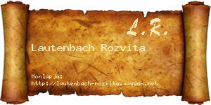 Lautenbach Rozvita névjegykártya